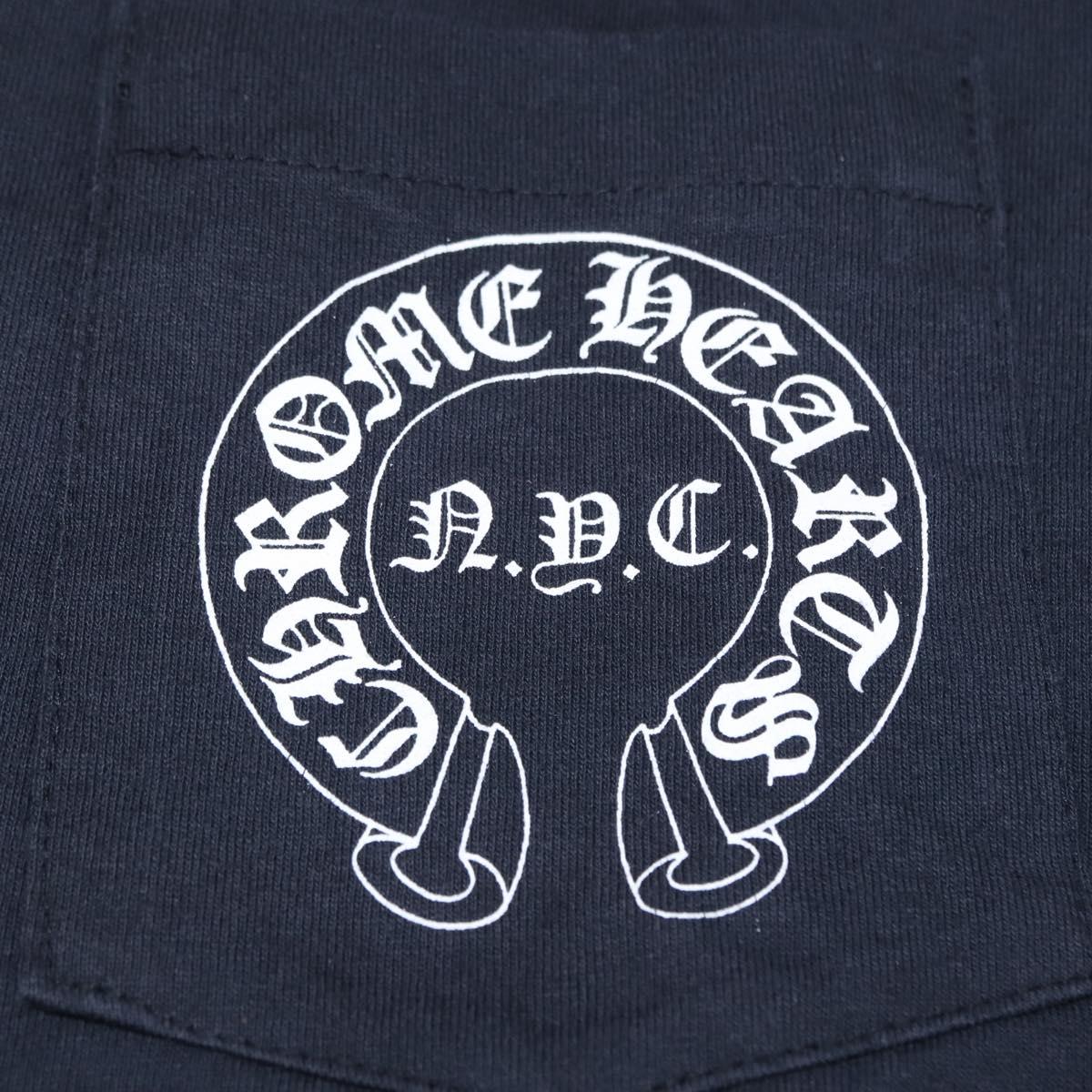 Chrome Hearts Horseshoe Print Long Sleeve Top Cotton Black Auth 147578M