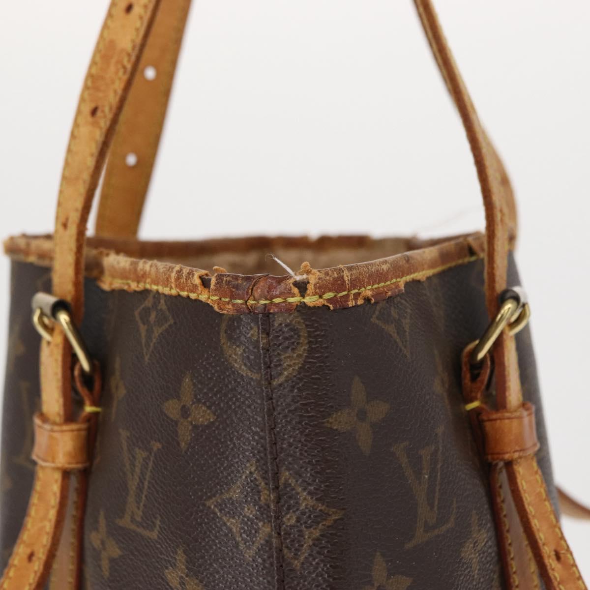 LOUIS VUITTON Monogram Bucket GM Shoulder Bag M42236 LV Auth 147581