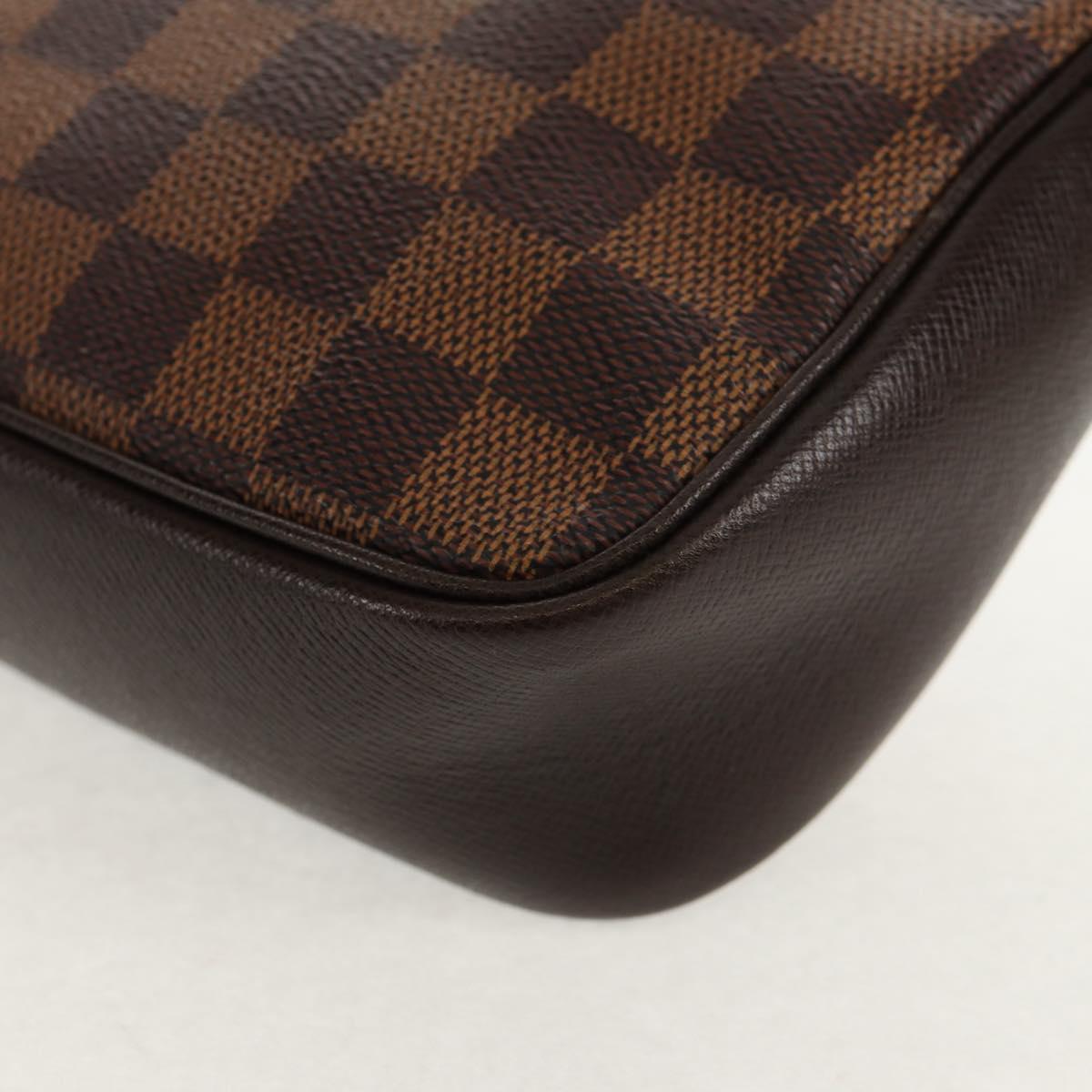 LOUIS VUITTON Damier Ebene Trousse Makeup Pouch N51982 LV Auth 147607V