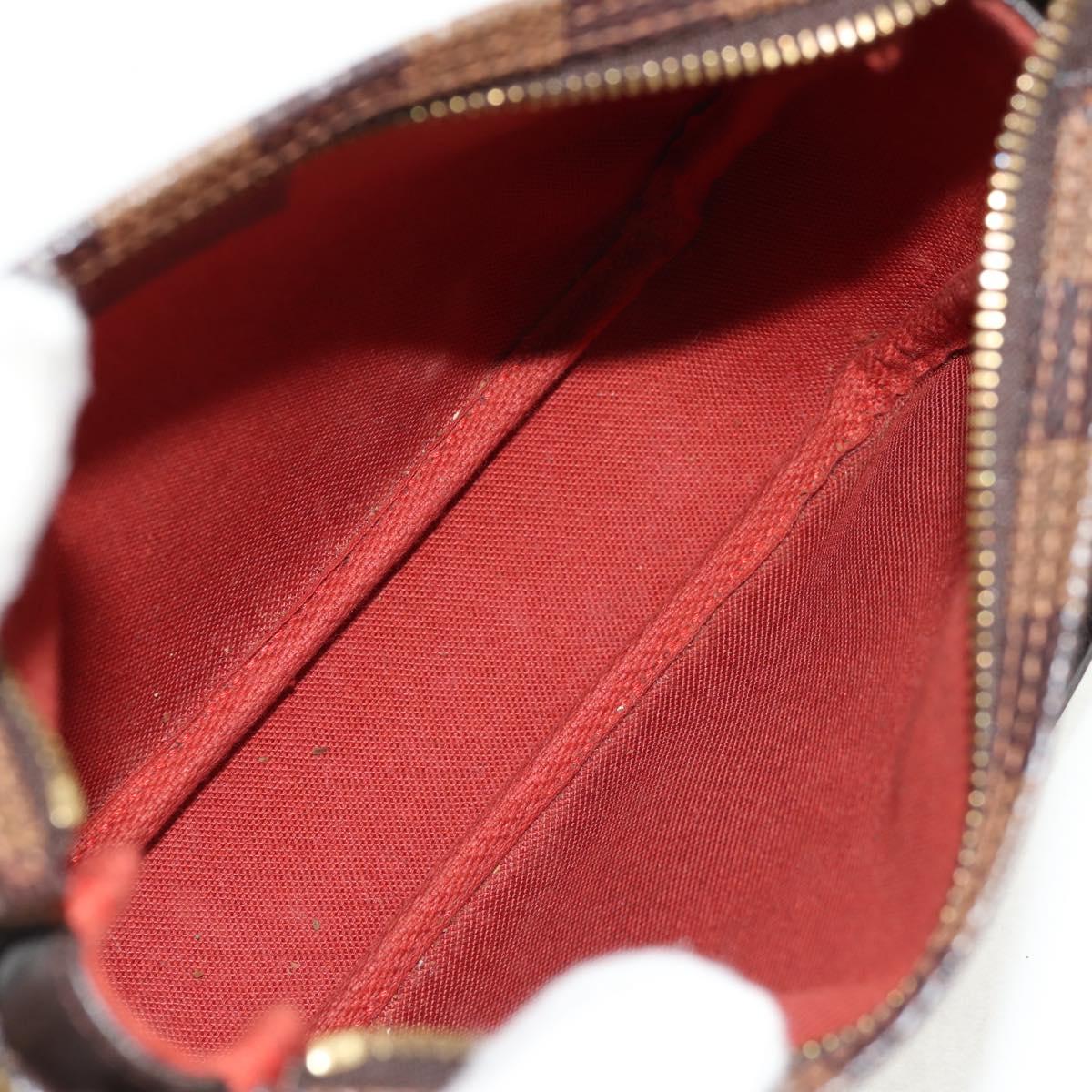 LOUIS VUITTON Damier Ebene Trousse Makeup Pouch N51982 LV Auth 147607V