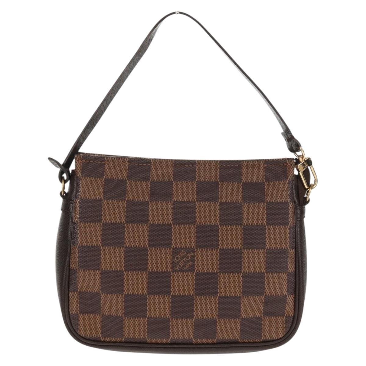 LOUIS VUITTON Damier Ebene Trousse Makeup Pouch N51982 LV Auth 147607V