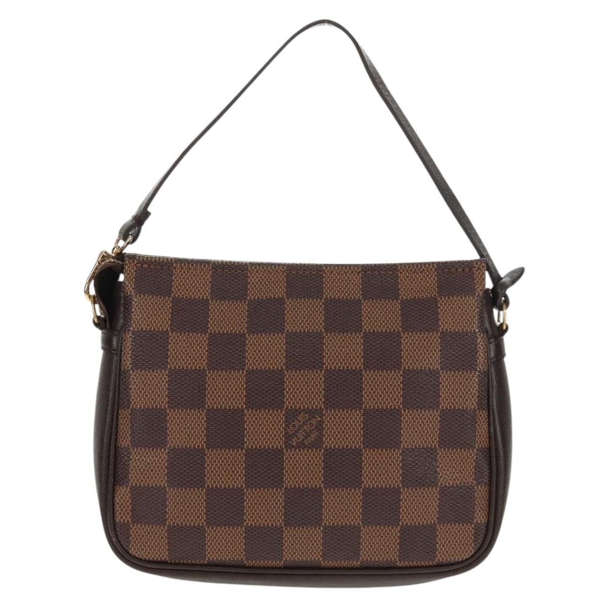 LOUIS VUITTON Damier Ebene Trousse Makeup Pouch N51982 LV Auth 147607V