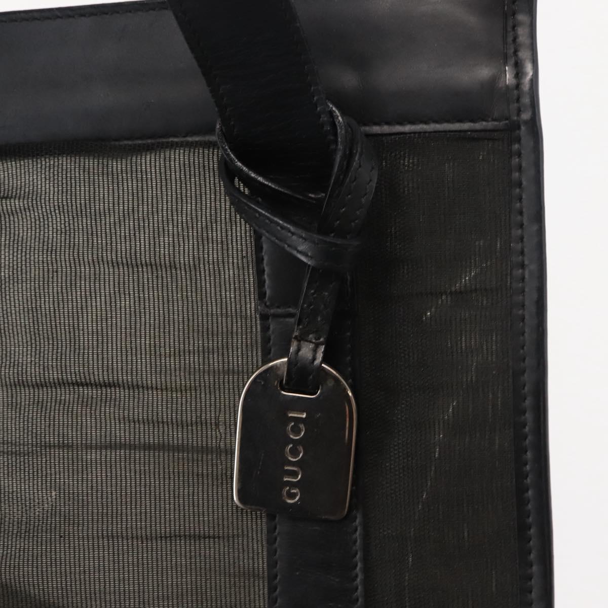 GUCCI Tote Bag Nylon Black 002 1705 0405 Auth 147610