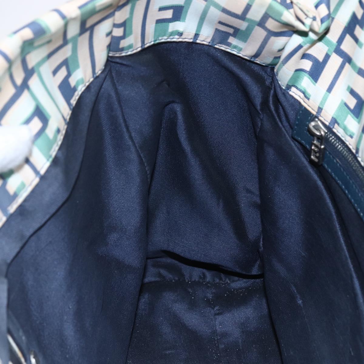 FENDI Zucca Canvas Tote Bag Navy Auth 147615