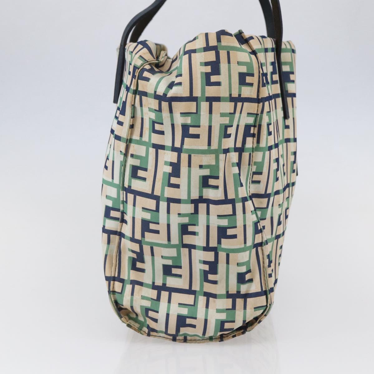 FENDI Zucca Canvas Tote Bag Navy Auth 147615
