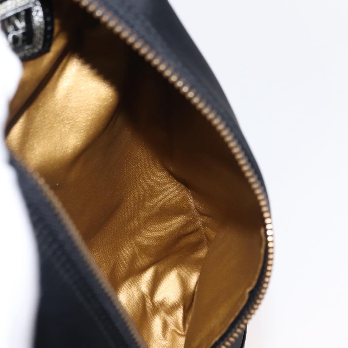 Gianni Versace Backpack Nylon Black Gold Auth 147619