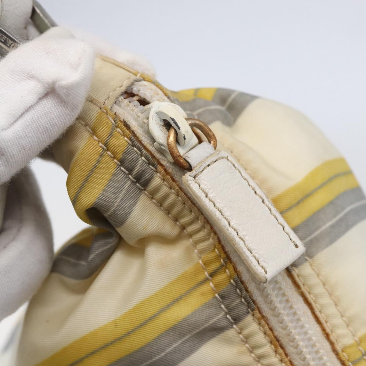 PRADA Shoulder Bag Nylon Ivory Auth 147624