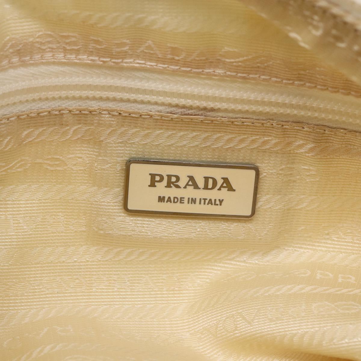 PRADA Shoulder Bag Nylon Ivory Auth 147624