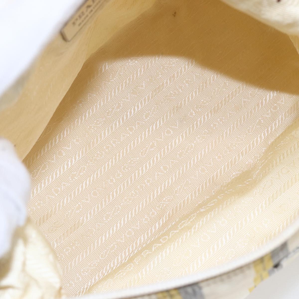 PRADA Shoulder Bag Nylon Ivory Auth 147624