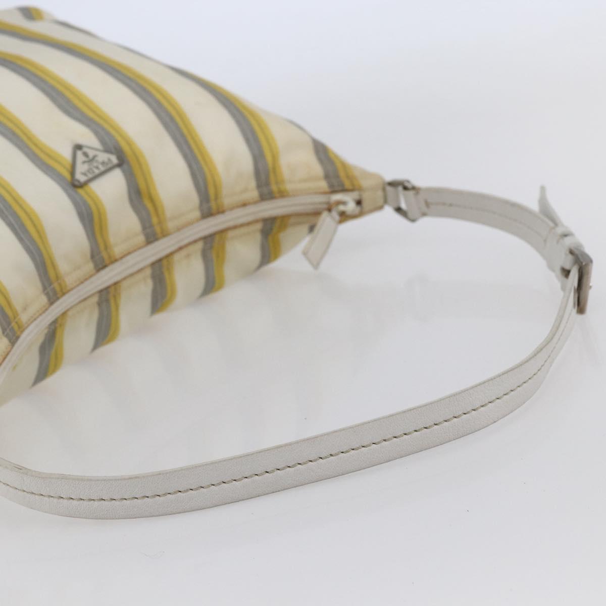 PRADA Shoulder Bag Nylon Ivory Auth 147624