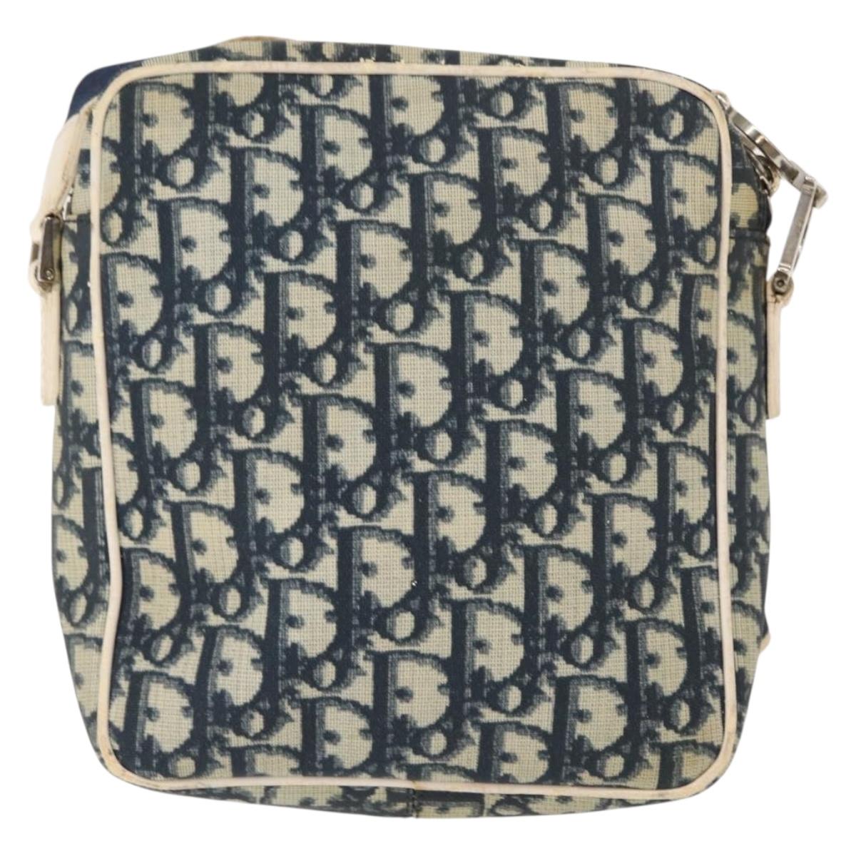 Christian Dior Trotter Canvas Shoulder Bag Navy Auth 147633