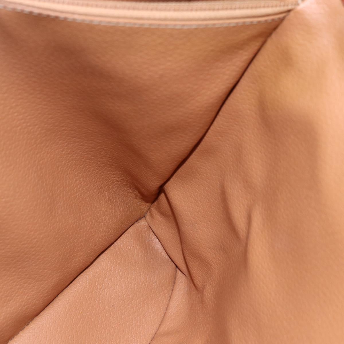 CELINE Macadam Canvas Tote Bag PVC Leather Brown Gold Auth 147637