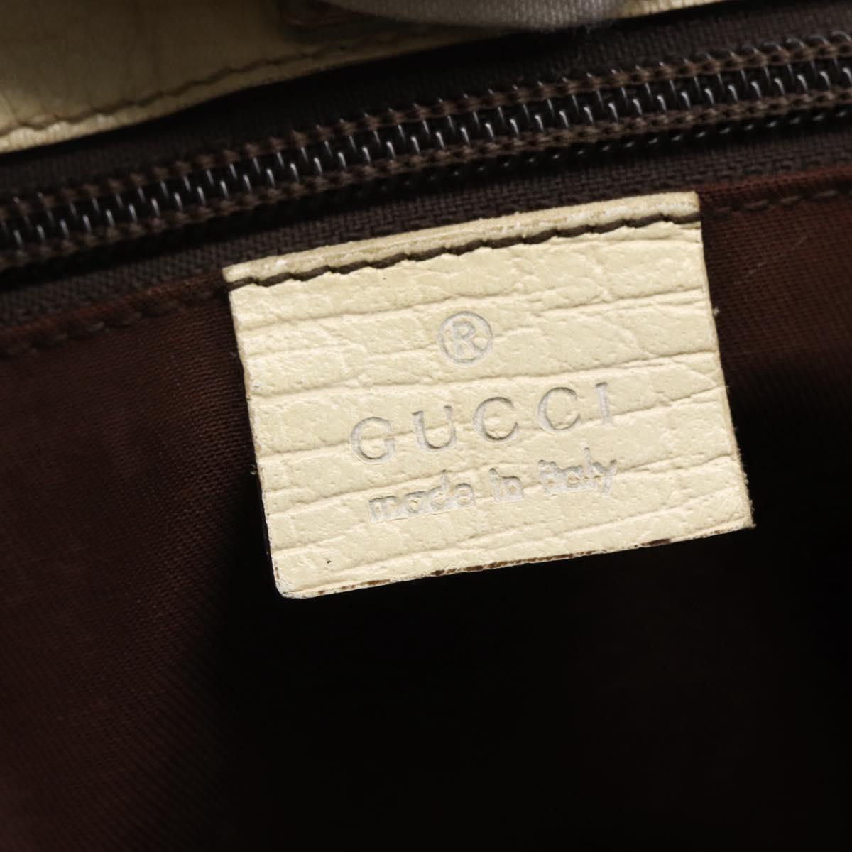 GUCCI GG Supreme Tote Bag PVC Beige Silver 114595 Auth 147642