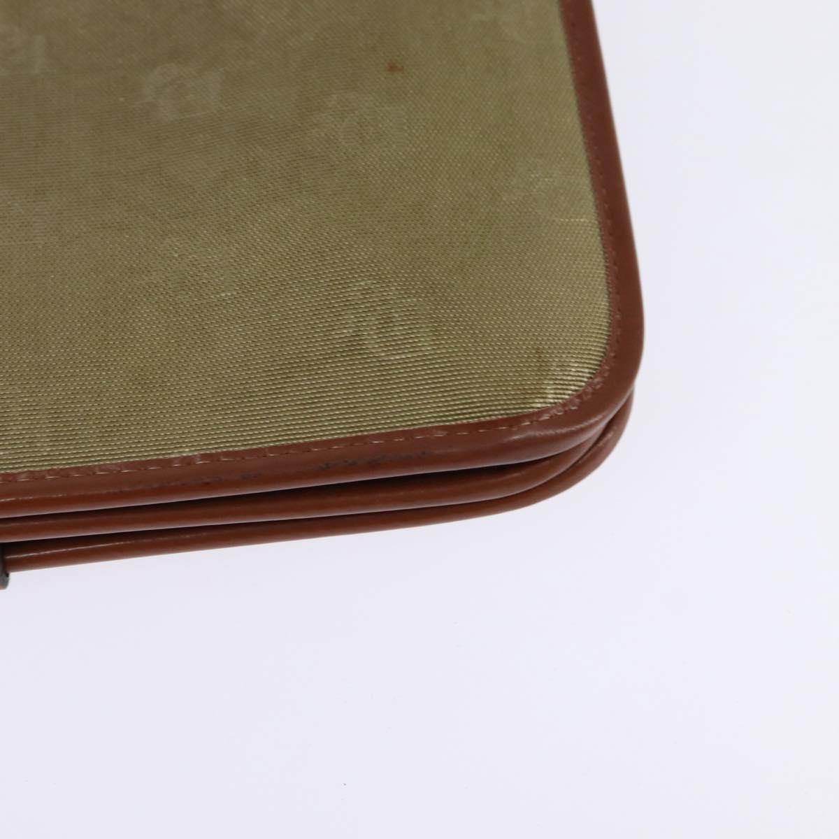 Christian Dior Shoulder Bag Nylon Beige Gold Auth 147658