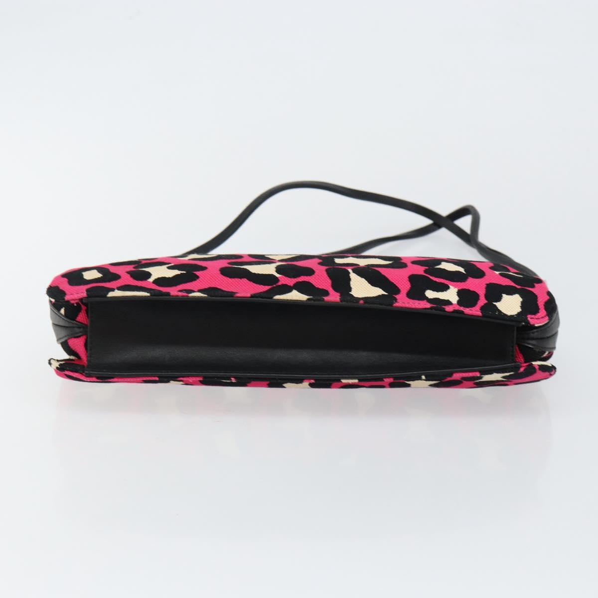 BOTTEGA VENETA Shoulder Bag Canvas Outlet Silver Pink Auth 147659