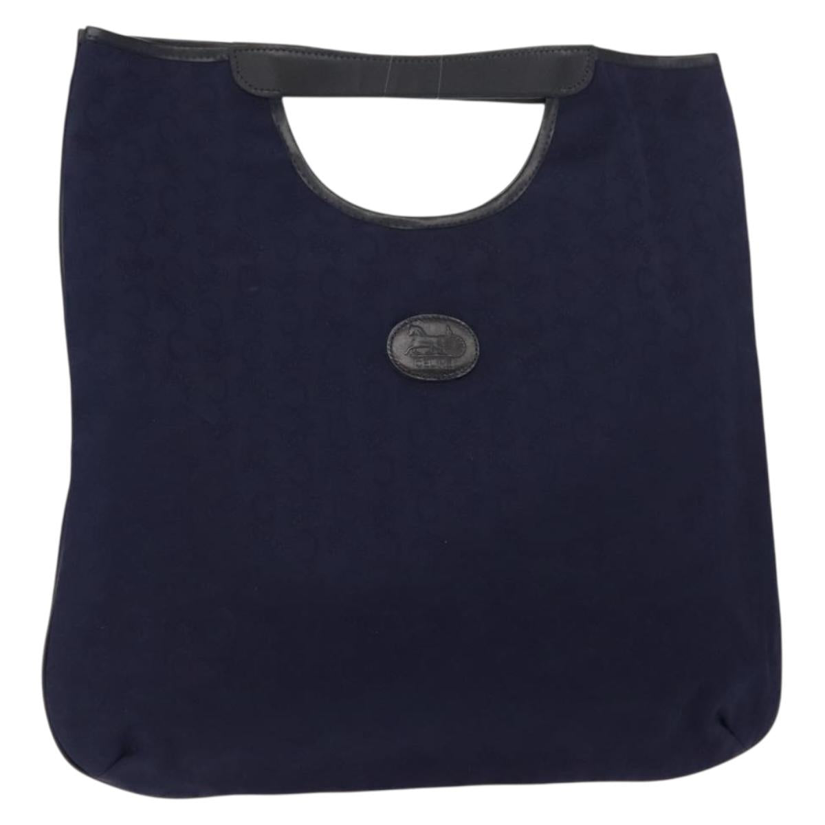CELINE C Sulky Hand Bag Suede Navy Auth 147664