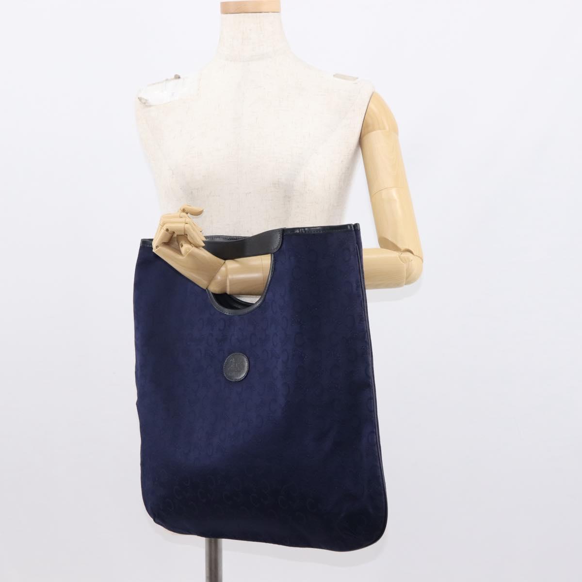 CELINE C Sulky Hand Bag Suede Navy Auth 147664