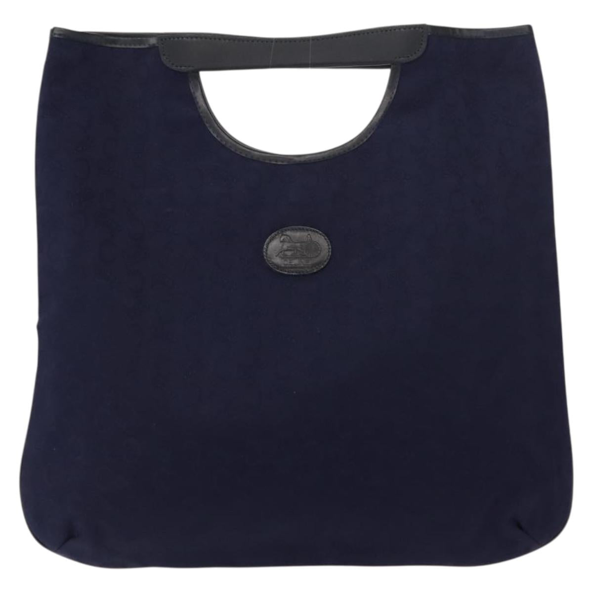 CELINE C Sulky Hand Bag Suede Navy Auth 147664