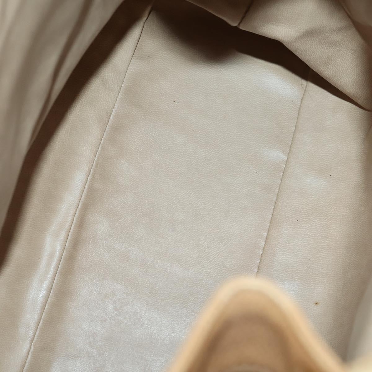 CHANEL Backpack Caviar Skin Beige Gold CC Auth 147672