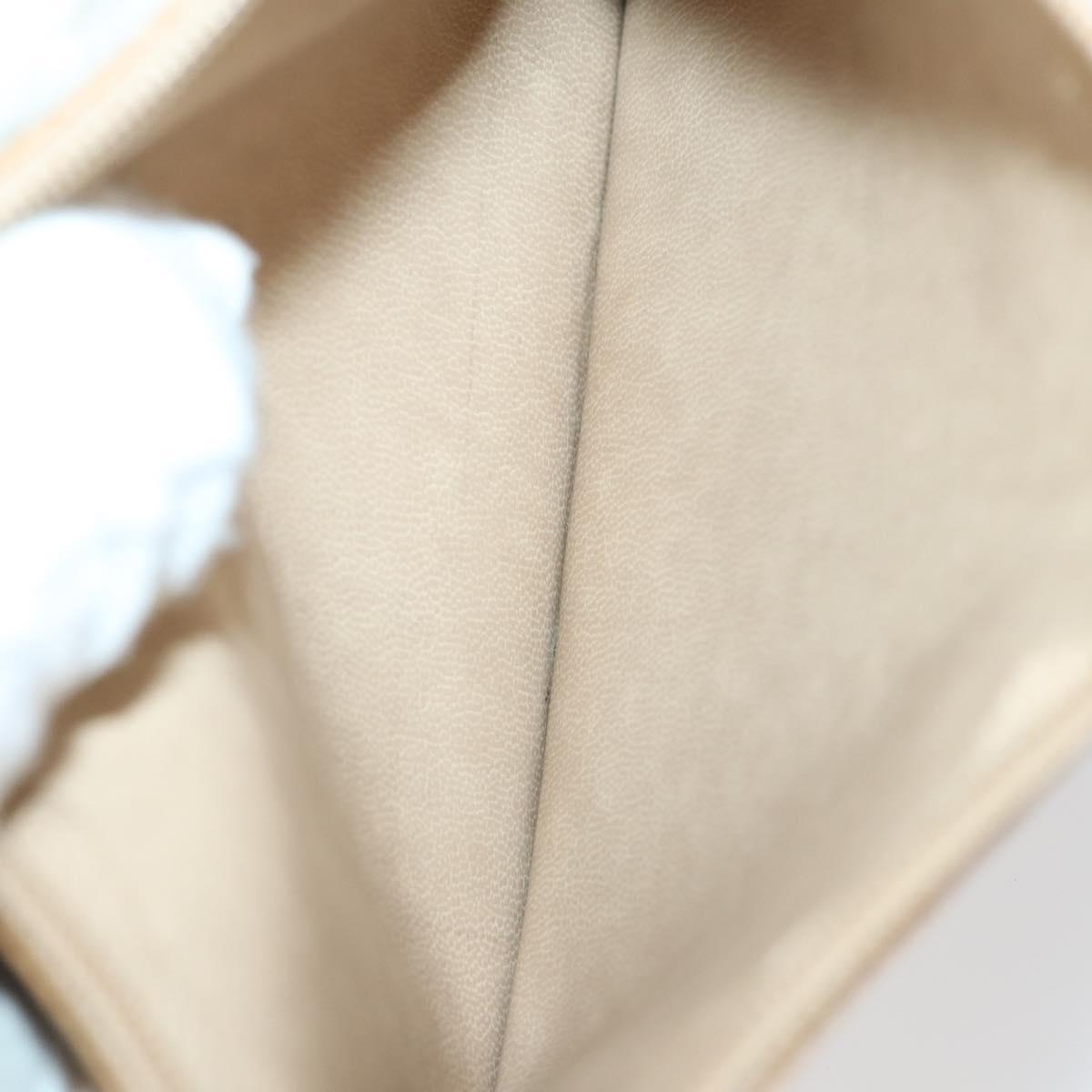 CHANEL Backpack Caviar Skin Beige Gold CC Auth 147672