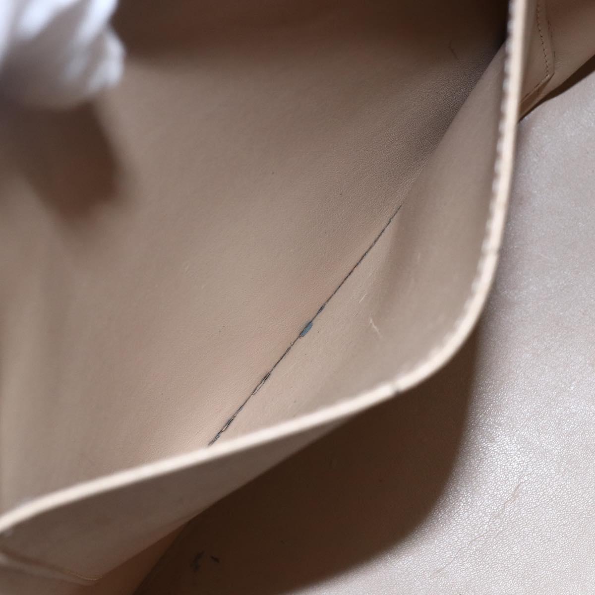 LOUIS VUITTON Monogram Vernis Houston Hand Bag Beige M91004 LV Auth 147674