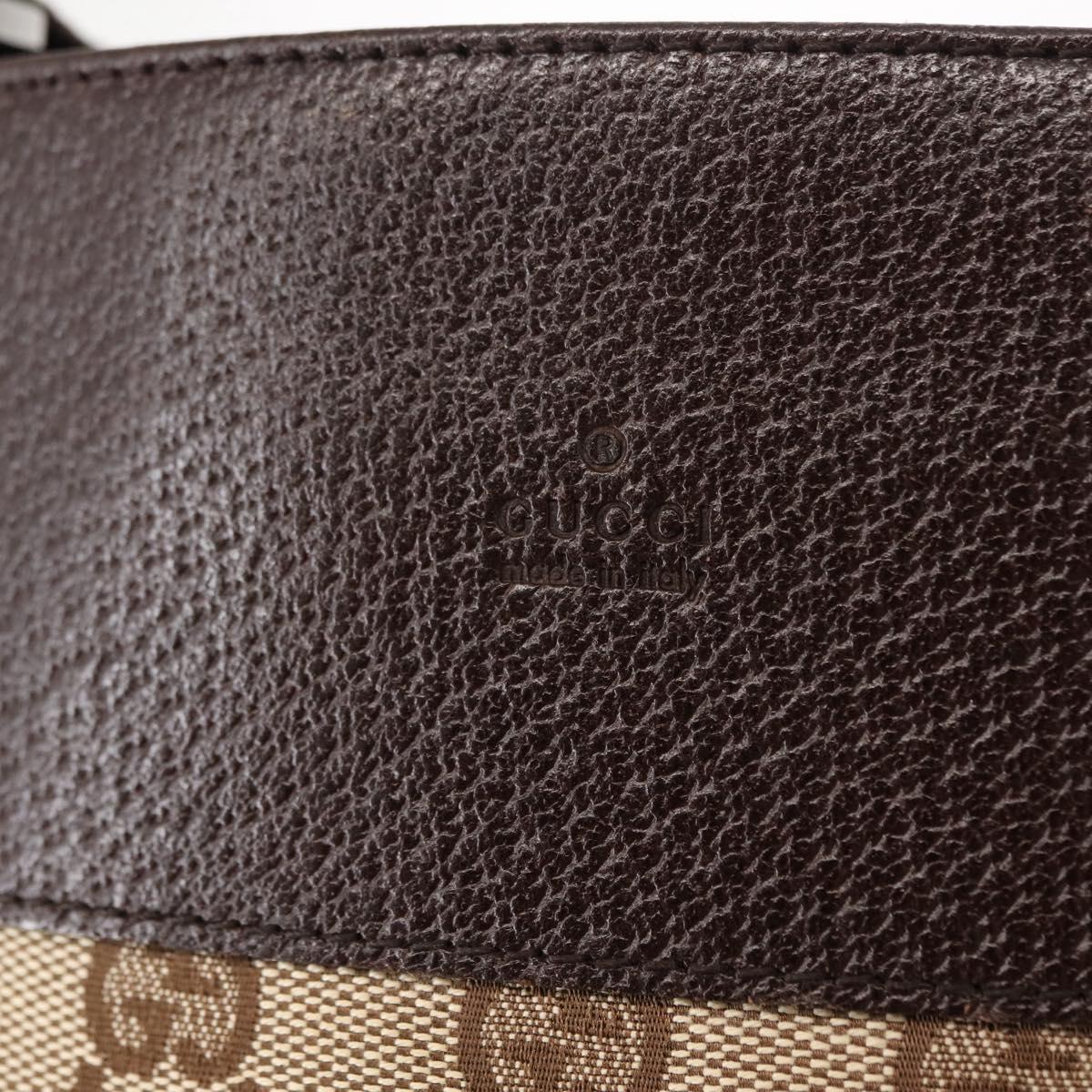 GUCCI GG Canvas Shoulder Bag Beige Silver 27639 Auth 147682