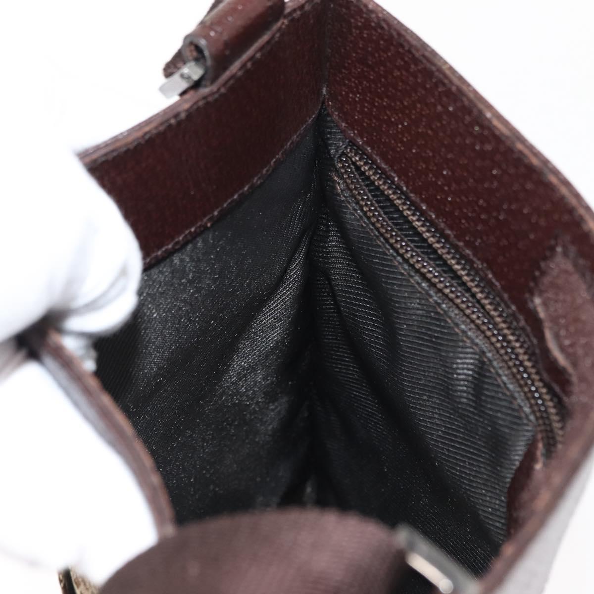 GUCCI GG Canvas Shoulder Bag Beige Silver 27639 Auth 147682