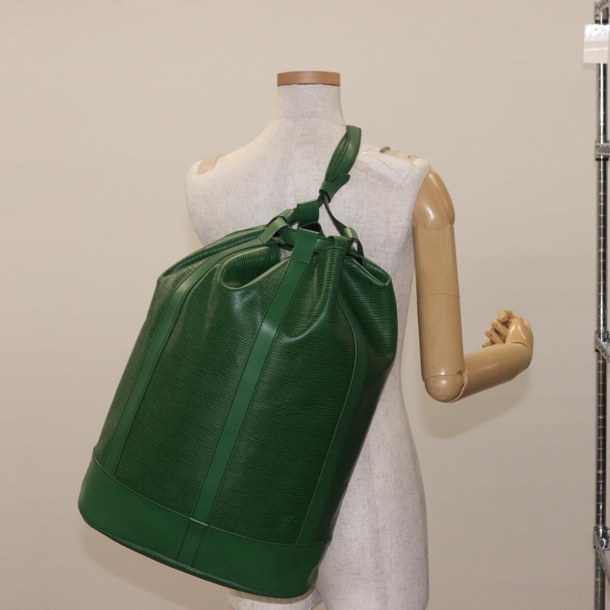 LOUIS VUITTON Epi Randonnee GM Shoulder Bag Green M43084 LV Auth 147705