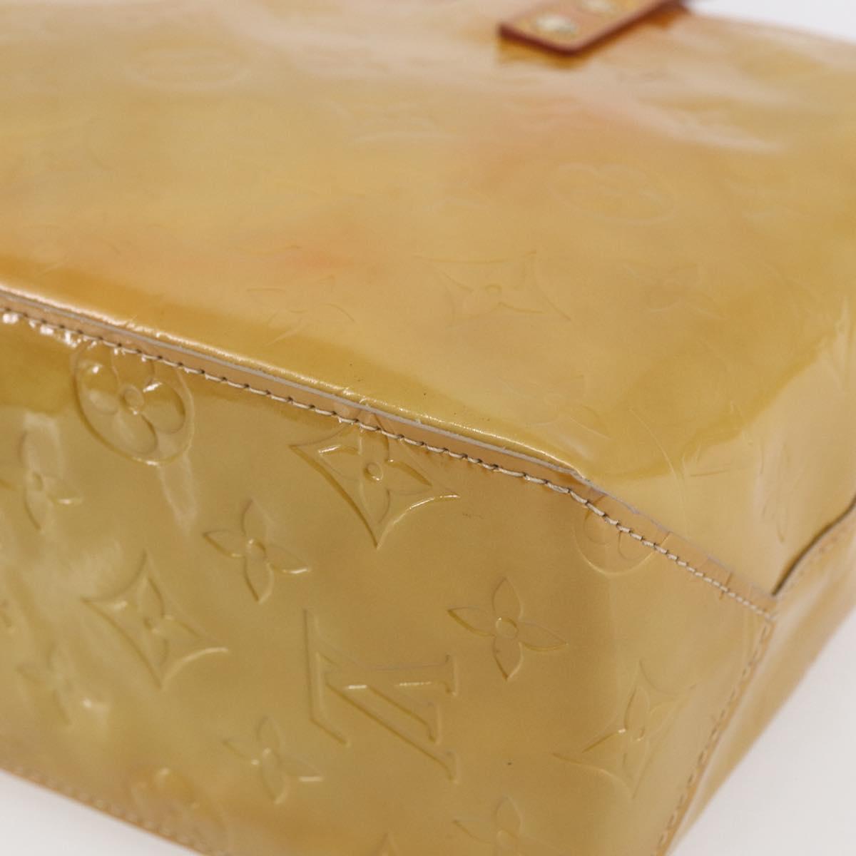LOUIS VUITTON Monogram Vernis Reade PM Hand Bag Beige M91334 LV Auth 147708