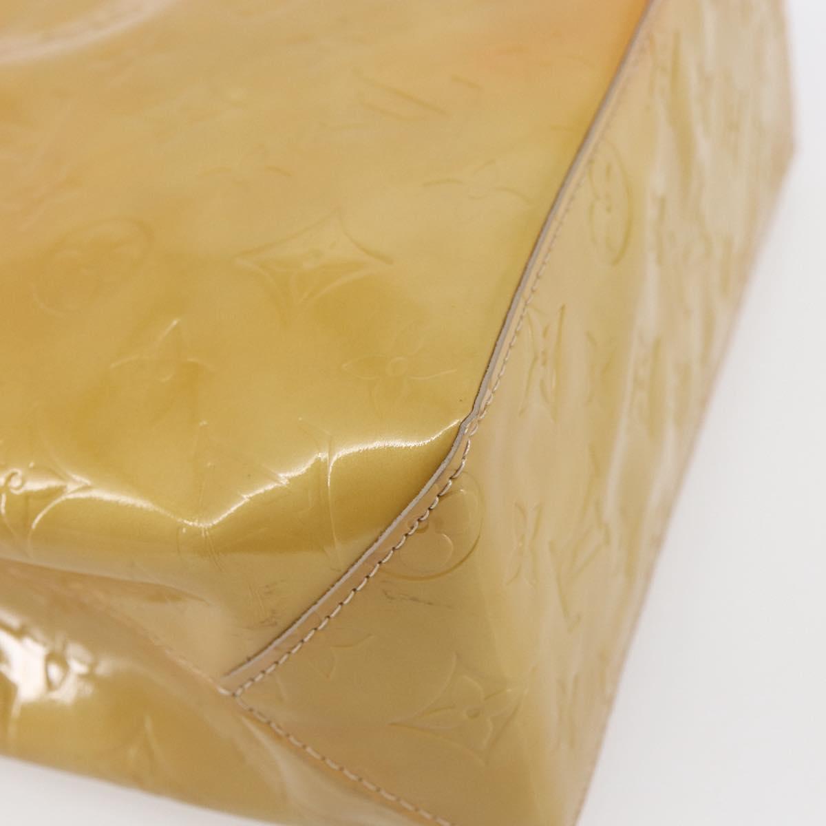 LOUIS VUITTON Monogram Vernis Reade PM Hand Bag Beige M91334 LV Auth 147708