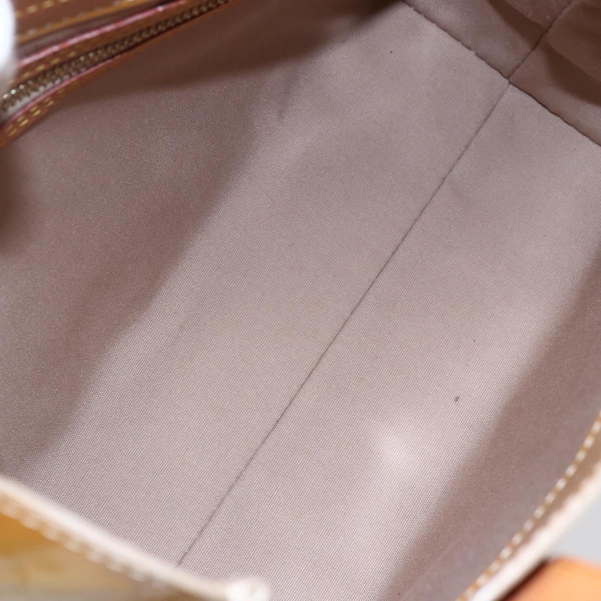 LOUIS VUITTON Monogram Vernis Reade PM Hand Bag Beige M91334 LV Auth 147708