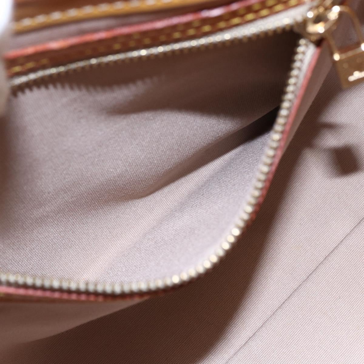 LOUIS VUITTON Monogram Vernis Reade PM Hand Bag Beige M91334 LV Auth 147708