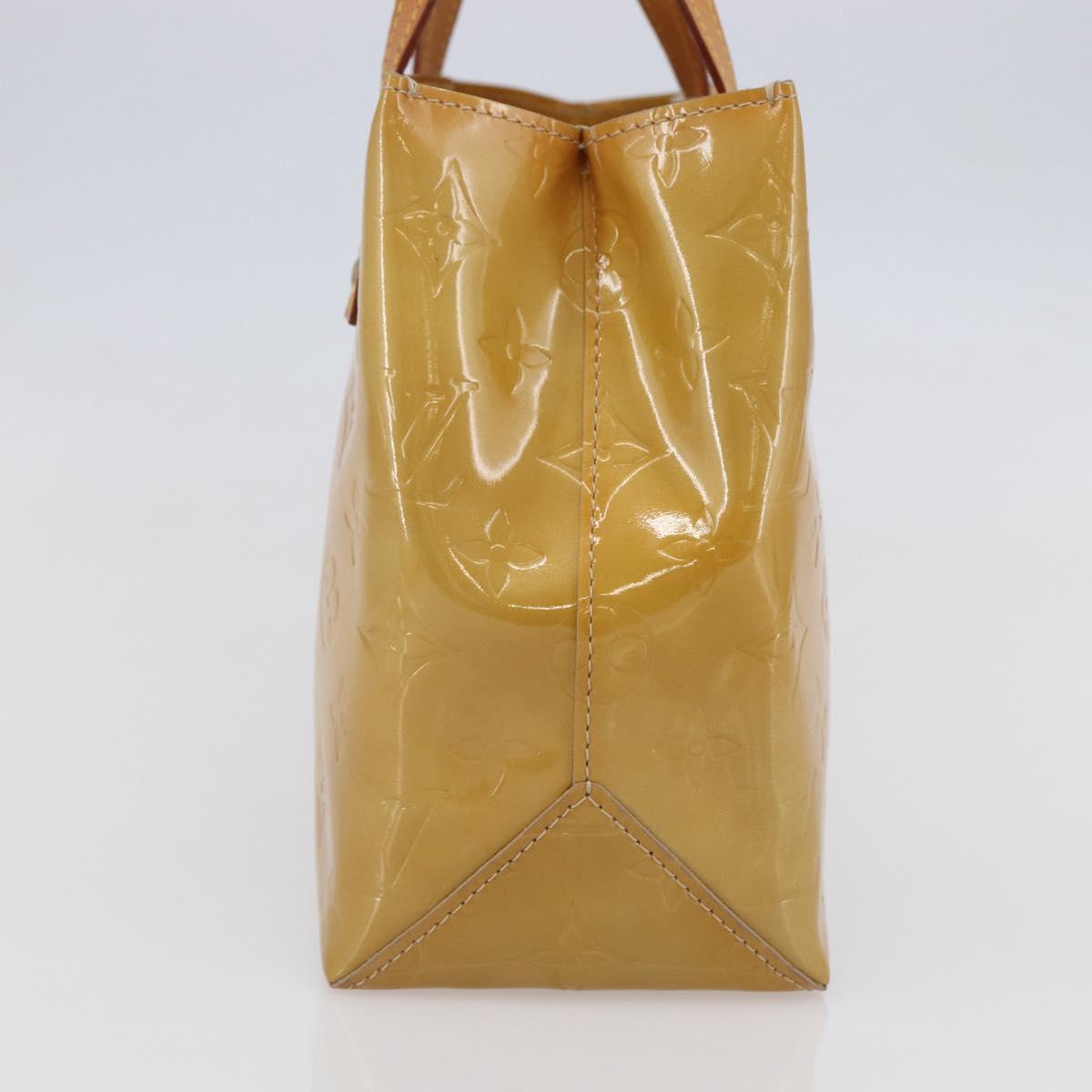 LOUIS VUITTON Monogram Vernis Reade PM Hand Bag Beige M91334 LV Auth 147708