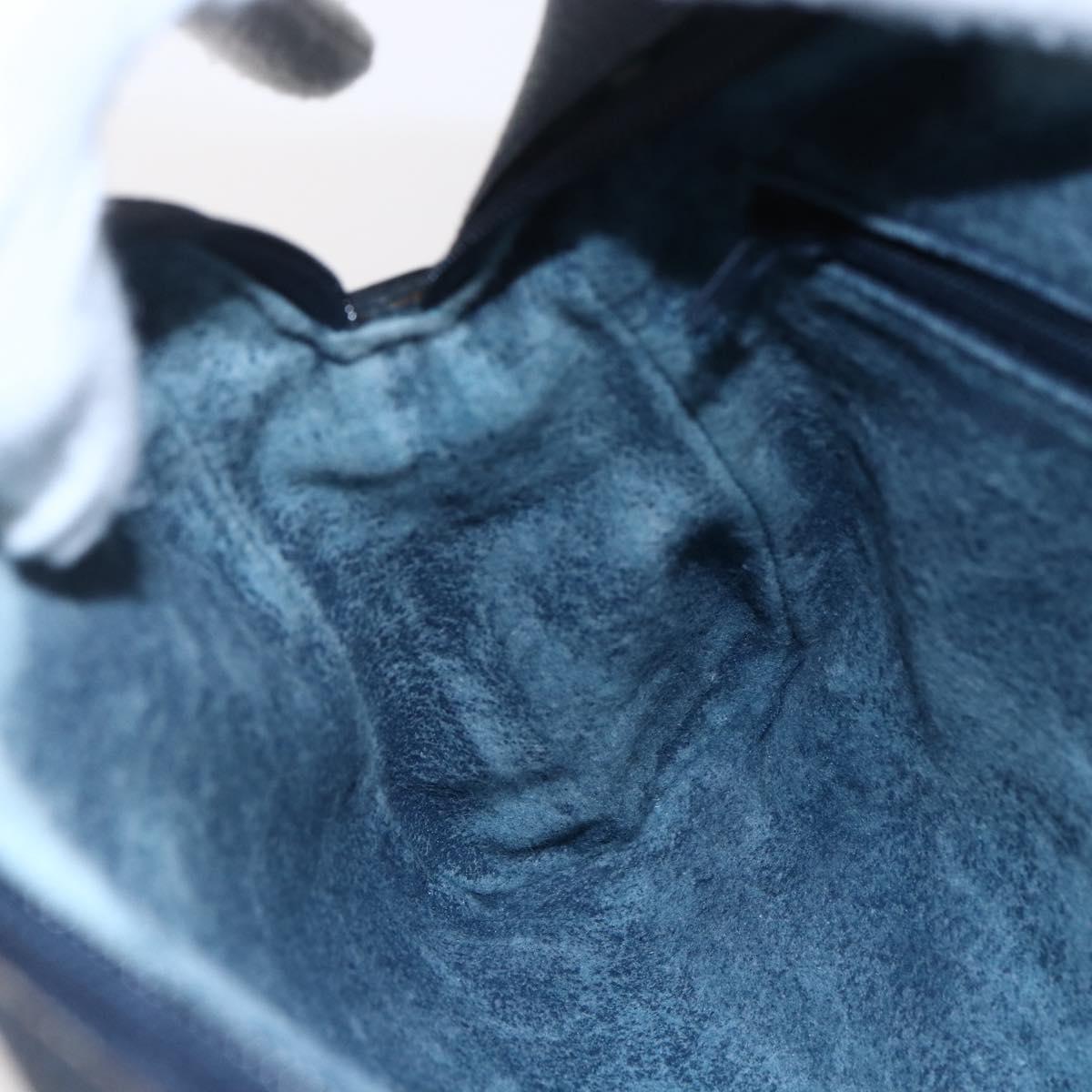 GUCCI GG Supreme Sherry Line Shoulder Bag PVC Navy Gold 72 001 4071 Auth 147721