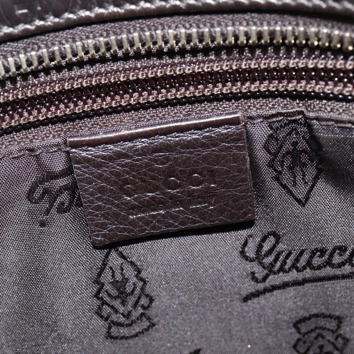 GUCCI Guccissima GG Canvas Shoulder Bag Leather Gray Gold 201538 Auth 147723