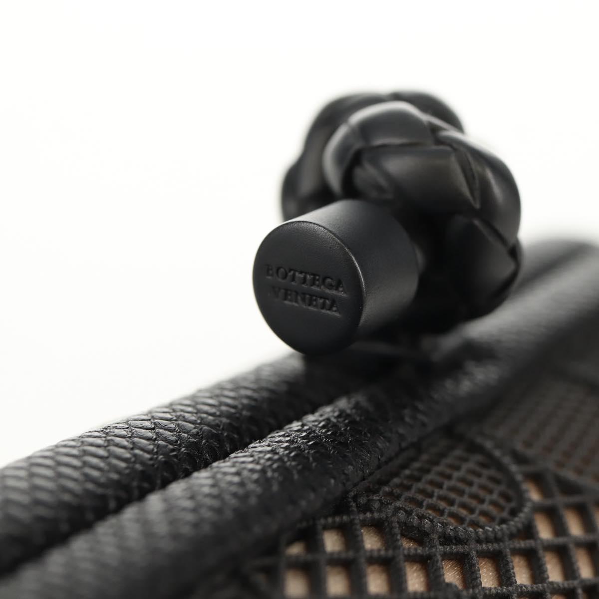 BOTTEGA VENETA Knot Pouch Clutch Pouch metal Gray Auth 147725A