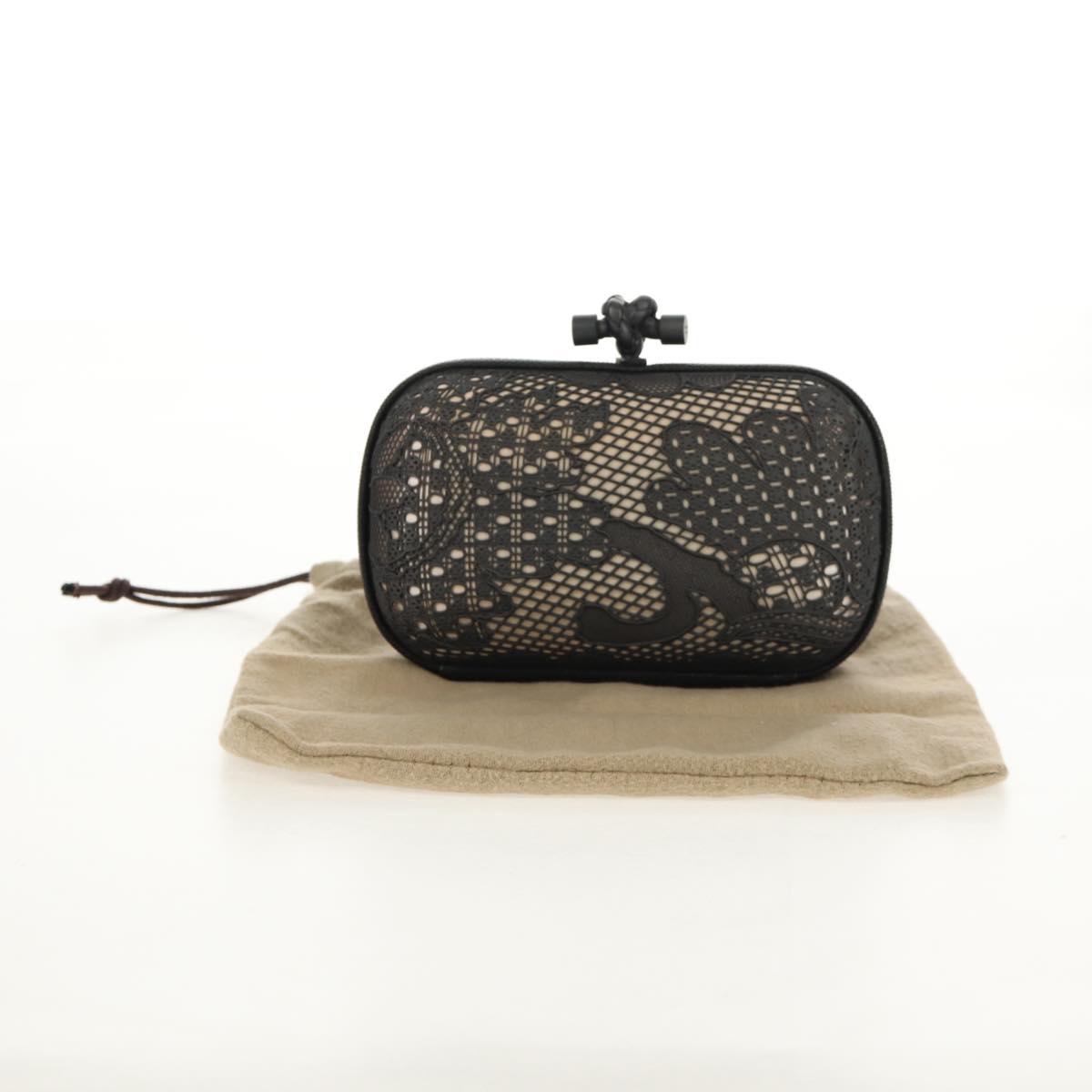BOTTEGA VENETA Knot Pouch Clutch Pouch metal Gray Auth 147725SAV