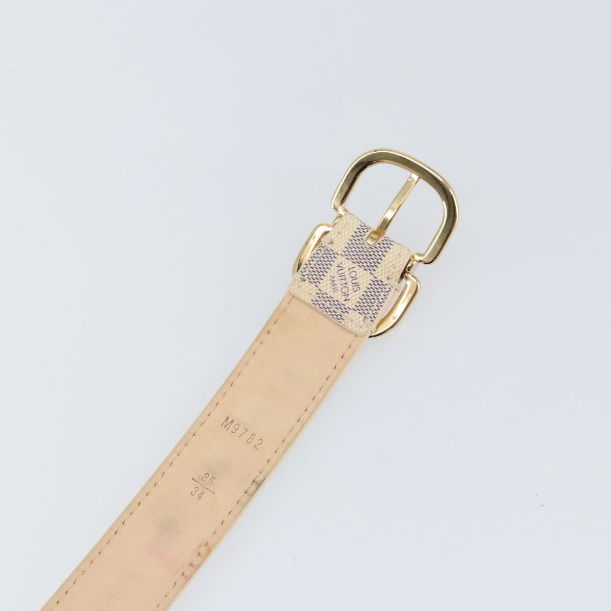 LOUIS VUITTON Damier Azur Ceinture Mini Belt 38.6"" M9782 LV Auth 147727