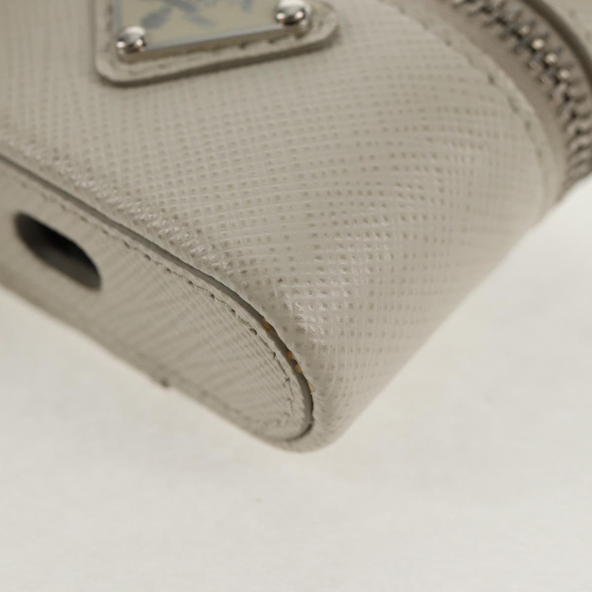 PRADA Chain Pouch For AirPods Pro Earphone Case Safiano 1NR009 Auth 147728M