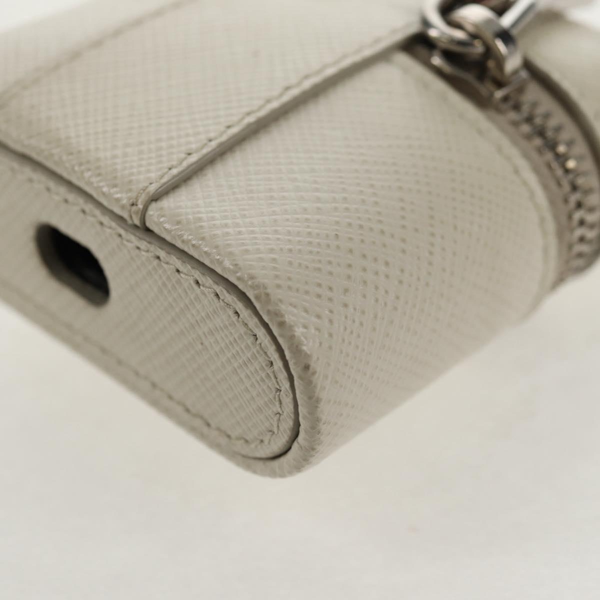 PRADA Chain Pouch For AirPods Pro Earphone Case Safiano 1NR009 Auth 147728M