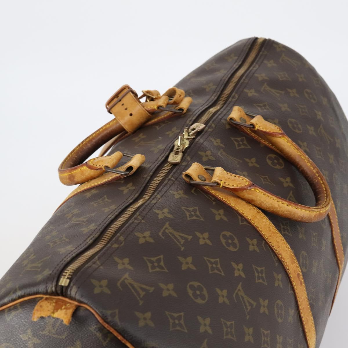 LOUIS VUITTON Monogram Keepall 55 Boston Bag M41424 LV Auth 147753