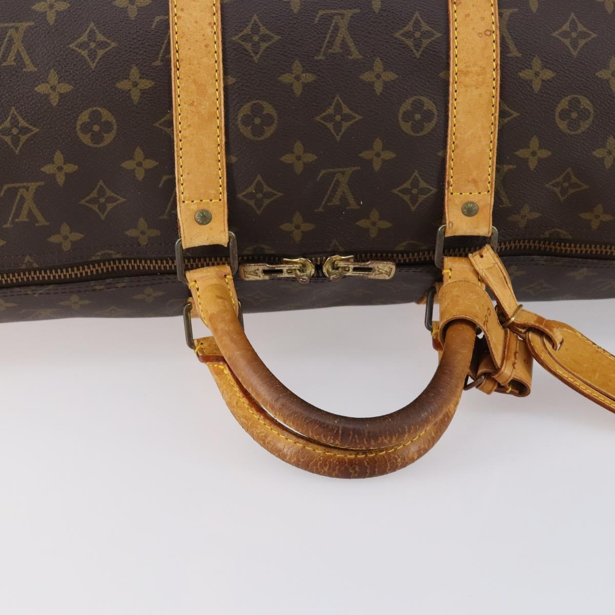 LOUIS VUITTON Monogram Keepall 55 Boston Bag M41424 LV Auth 147753