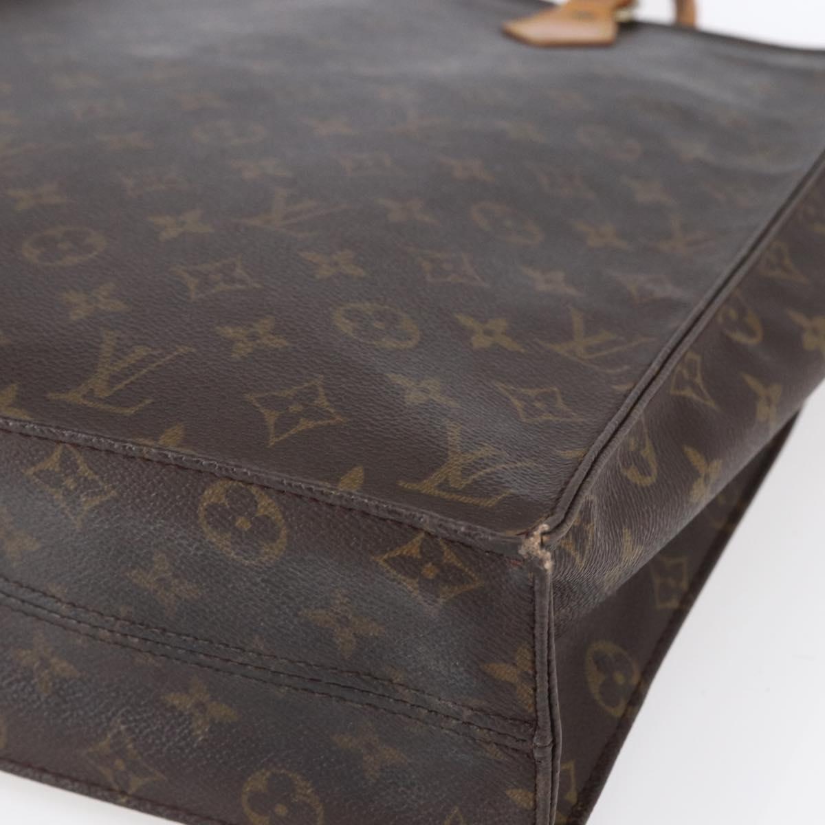 LOUIS VUITTON Monogram Sac Plat Hand Bag M51140 LV Auth 147755