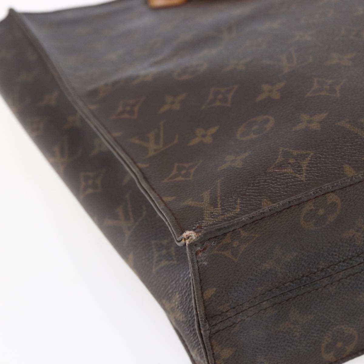 LOUIS VUITTON Monogram Sac Plat Hand Bag M51140 LV Auth 147755