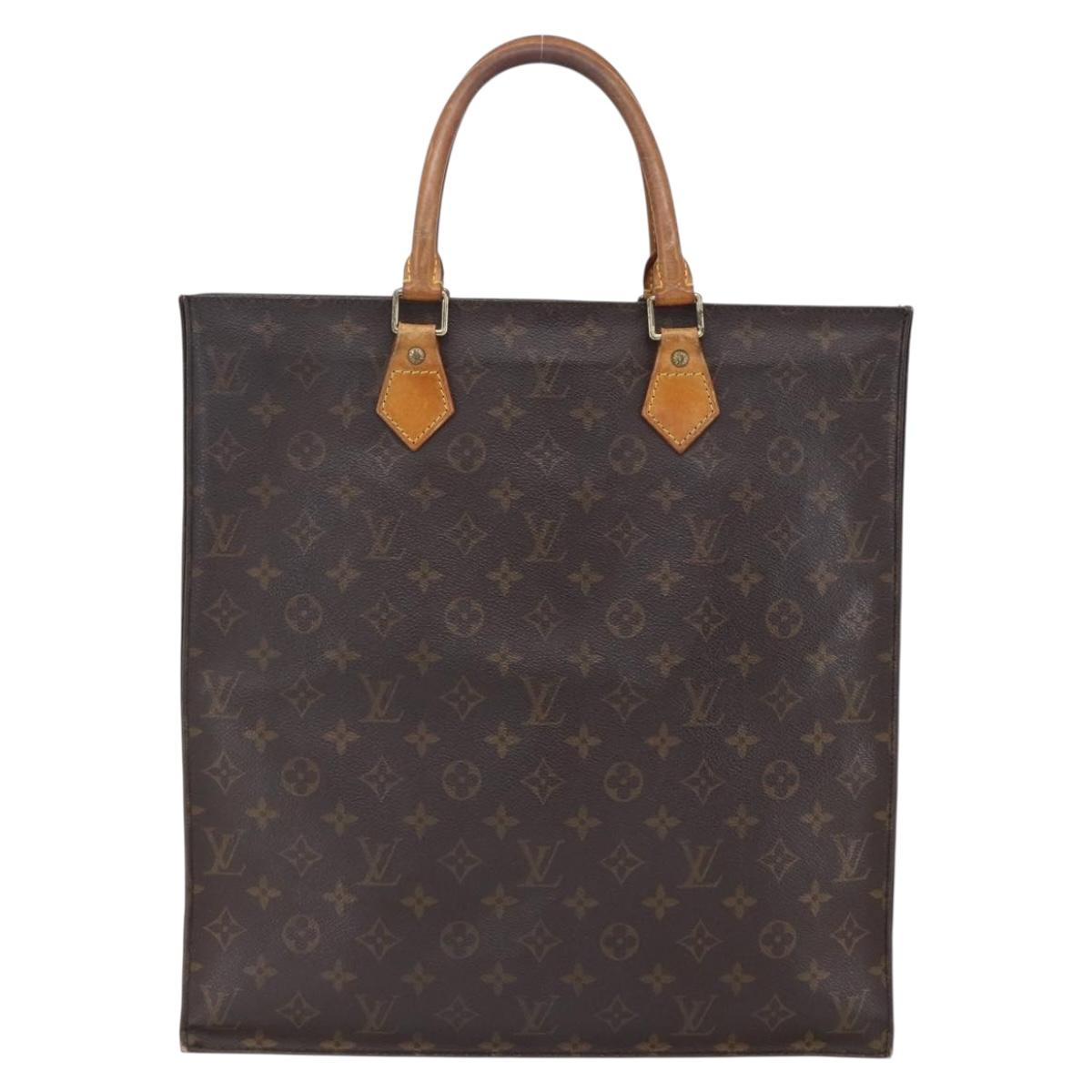 LOUIS VUITTON Monogram Sac Plat Hand Bag M51140 LV Auth 147755