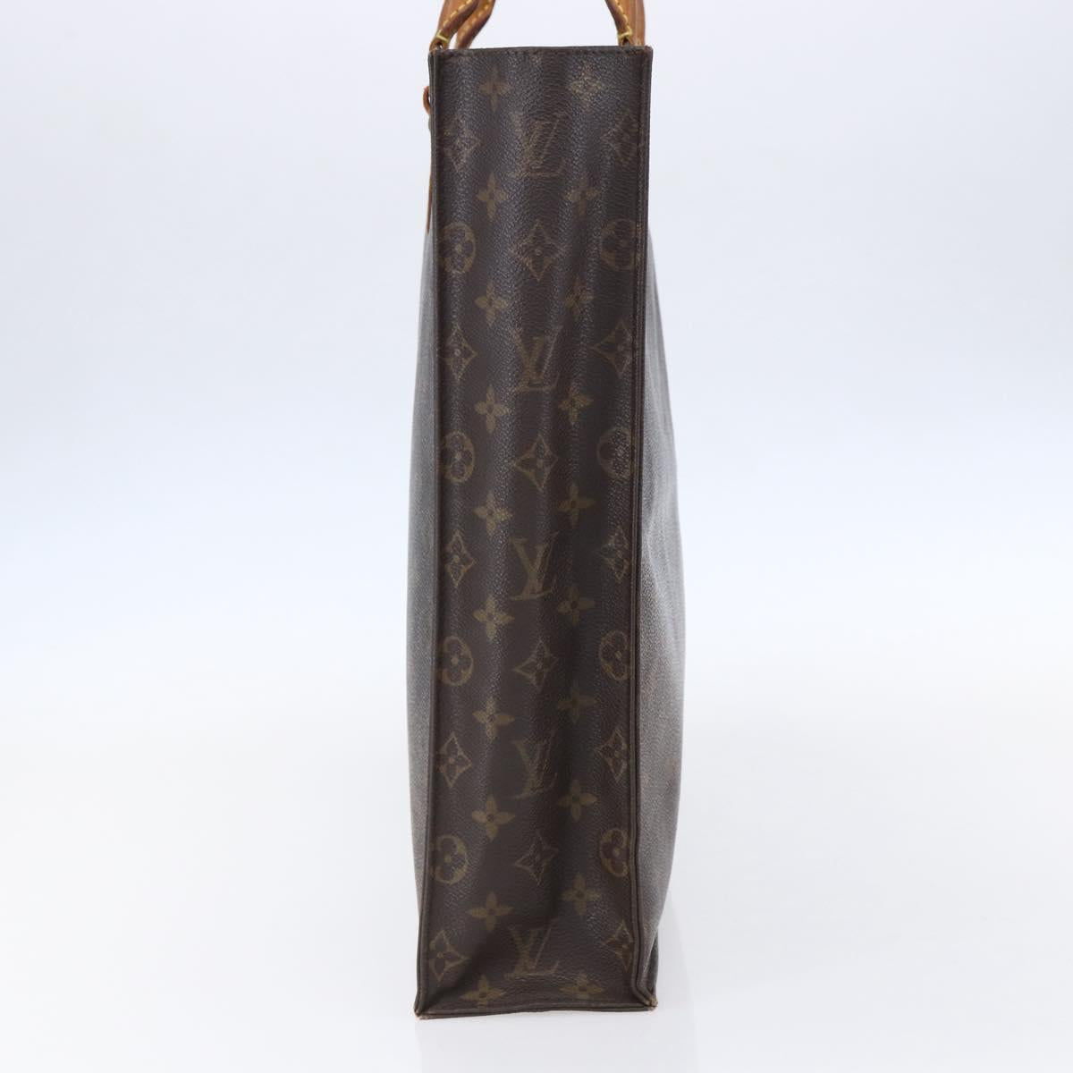 LOUIS VUITTON Monogram Sac Plat Hand Bag M51140 LV Auth 147755