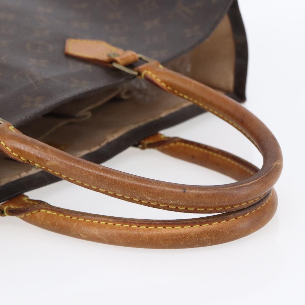 LOUIS VUITTON Monogram Sac Plat Hand Bag M51140 LV Auth 147755