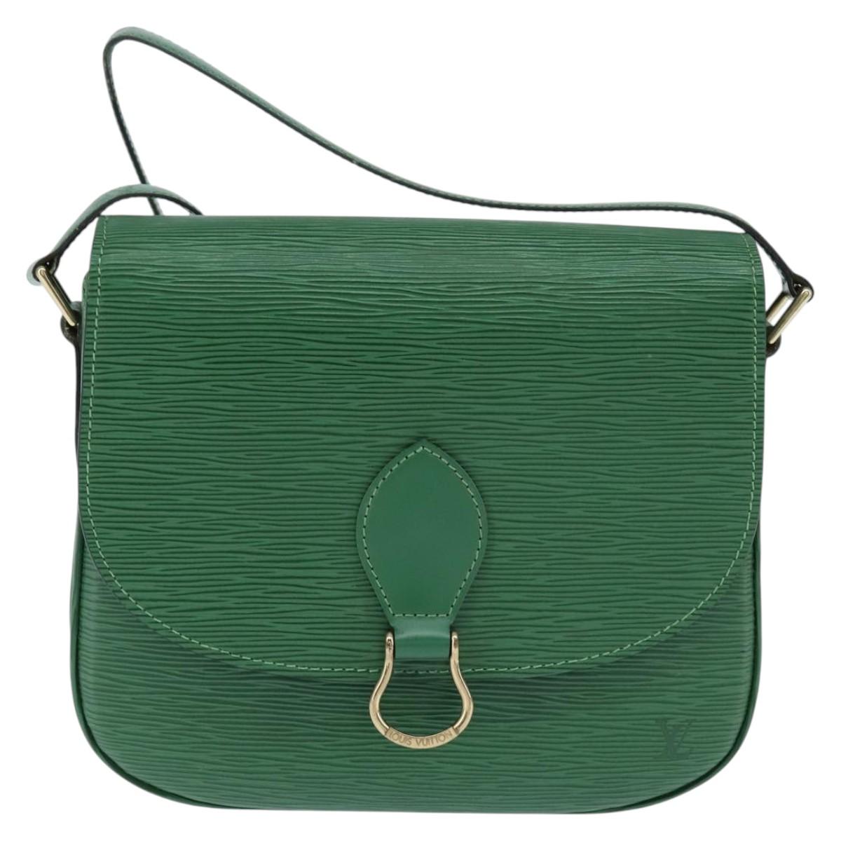 LOUIS VUITTON Epi Saint Cloud GM Shoulder Bag Green M52194 LV Auth 147758
