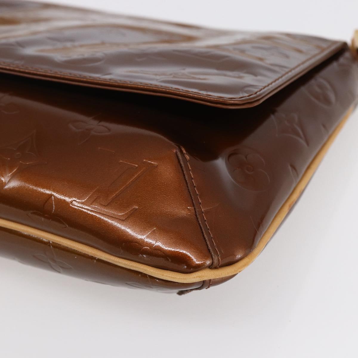 LOUIS VUITTON Monogram Vernis Thompson Street Bag Bronze M91124 LV Auth 147761