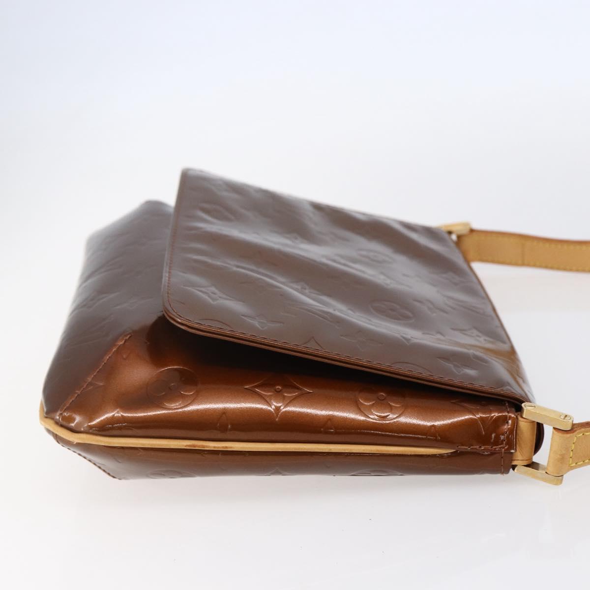 LOUIS VUITTON Monogram Vernis Thompson Street Bag Bronze M91124 LV Auth 147761